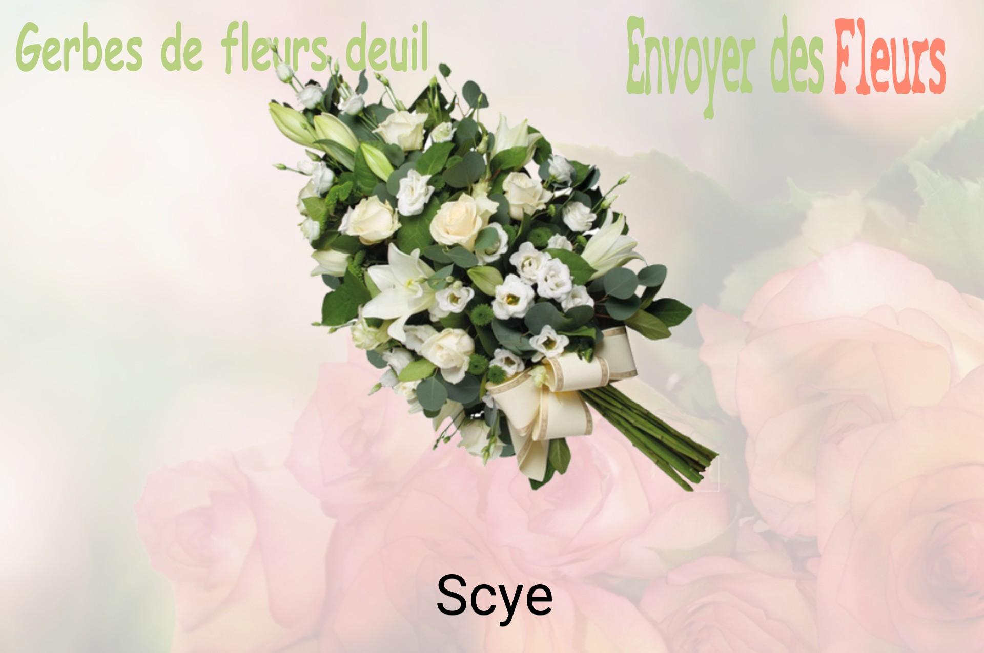 Gerbe de fleurs de deuil livrée à Scye
